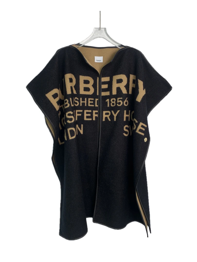 BURBERRY/博柏利潮奢豆 严选/羊毛logo斗篷披肩 /99新/ 01997