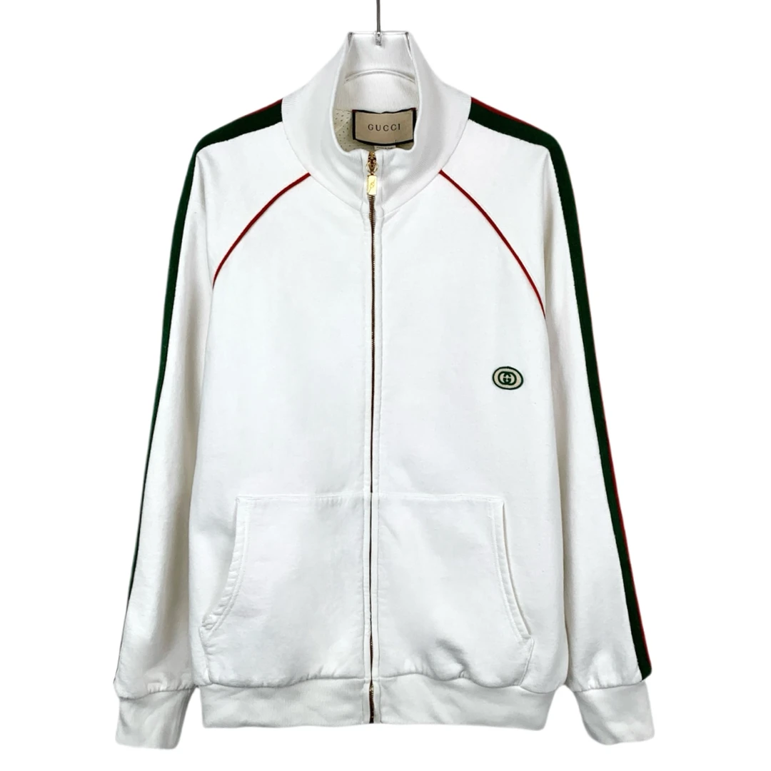 GUCCI/古驰95新/潮奢豆 严选/ 双Glogo刺绣校服夹克/017415
