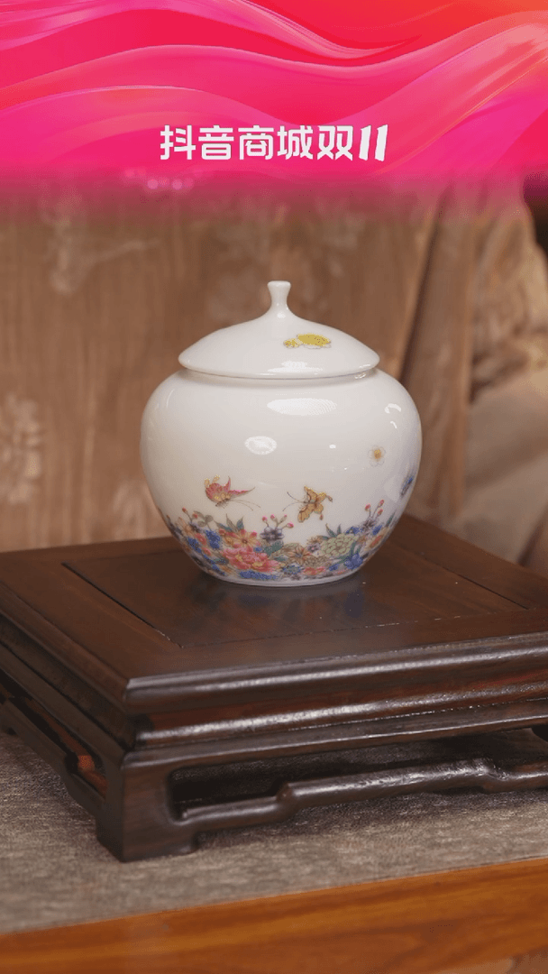 【闪购商品】陶瓷手工手绘茶叶罐