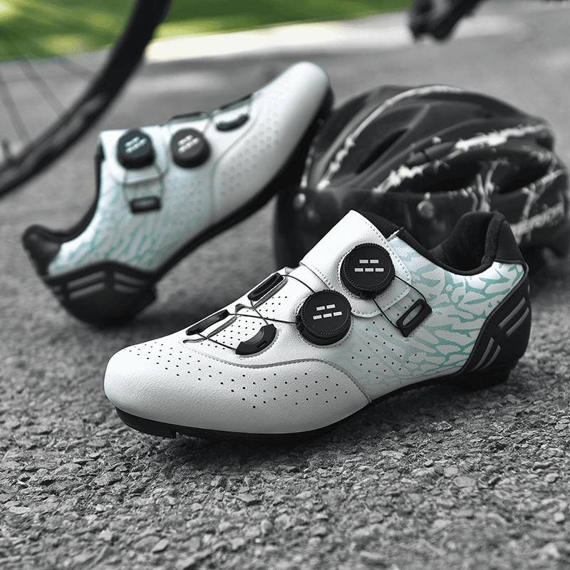 透气公路车无锁骑行鞋男女自行车助力单车锁鞋宽硬底大码山地锁鞋