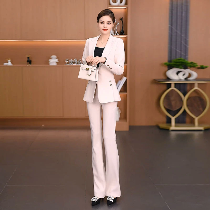 8912J33春款时尚修身显瘦洋气女神范设计感职业套装女