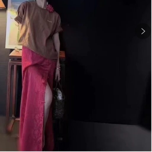 冰心推荐【虎T＋桑蚕丝提花半裙套装】