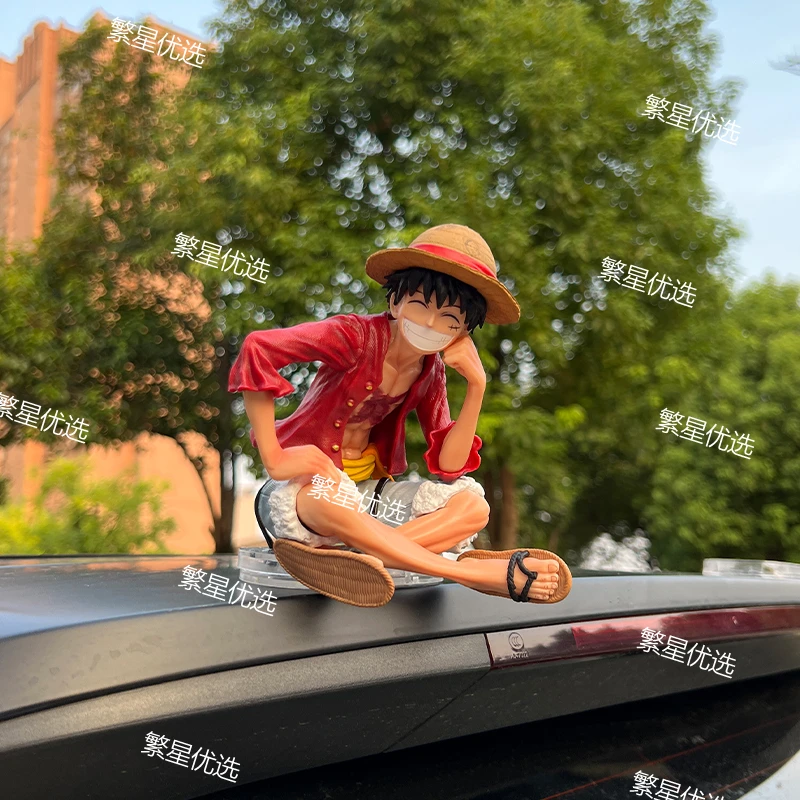 海贼王笑脸路飞车尾部摆件车载装饰摩托车玩偶挂件车顶动漫手办24