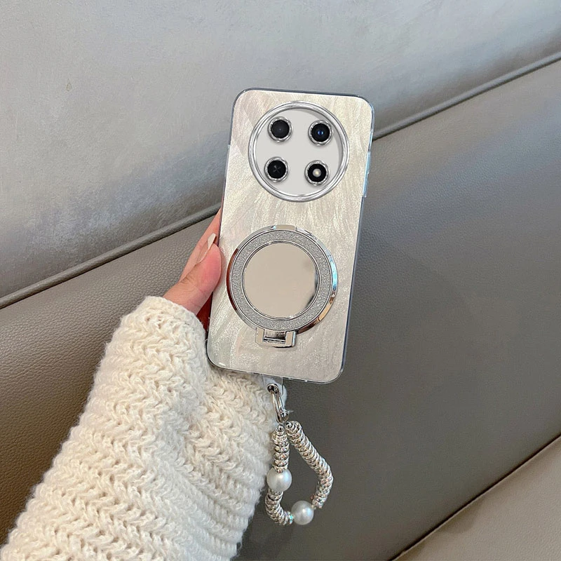 适用华为畅享70Pro手机壳全包镜头膜防摔创意镜子支架简约保护壳