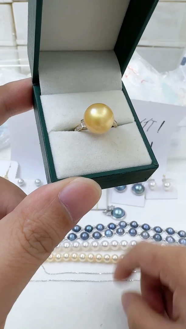 【闪购商品】海水珍珠戒指18K金镶嵌清货