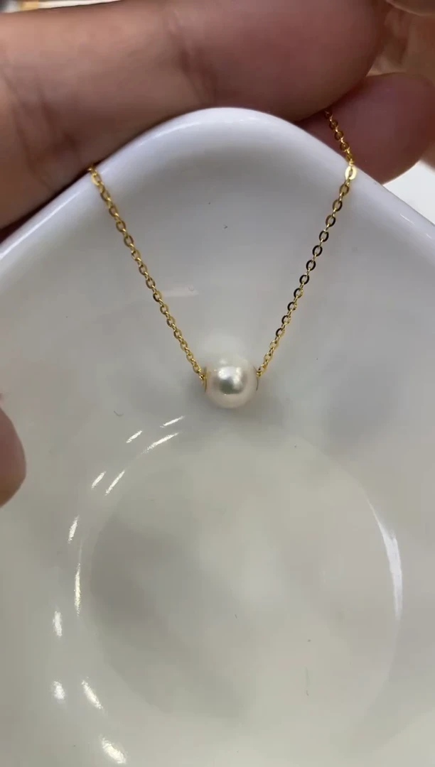 【闪购商品】海水珍珠颈饰18K金镶嵌非基地发货不带证书