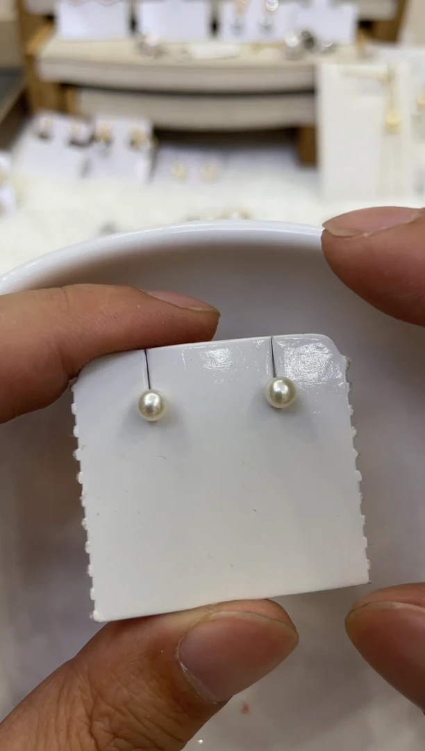 【闪购商品】海水珍珠耳饰银S925镶嵌非基地发货不带证书