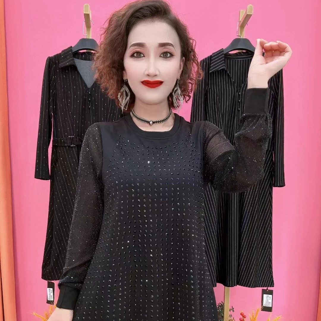 BA萌萌哒2101时尚网纱袖连衣裙