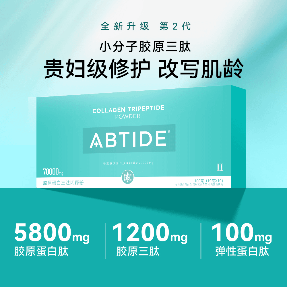 ABTIDE【1盒装】经典胶原蛋白三肽 小分子肽好吸收 70000mg/盒