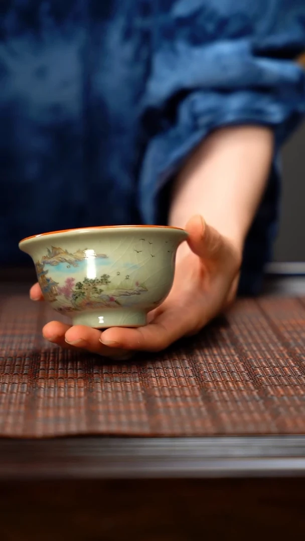 【闪购商品】紫砂茶壶珐琅压手杯