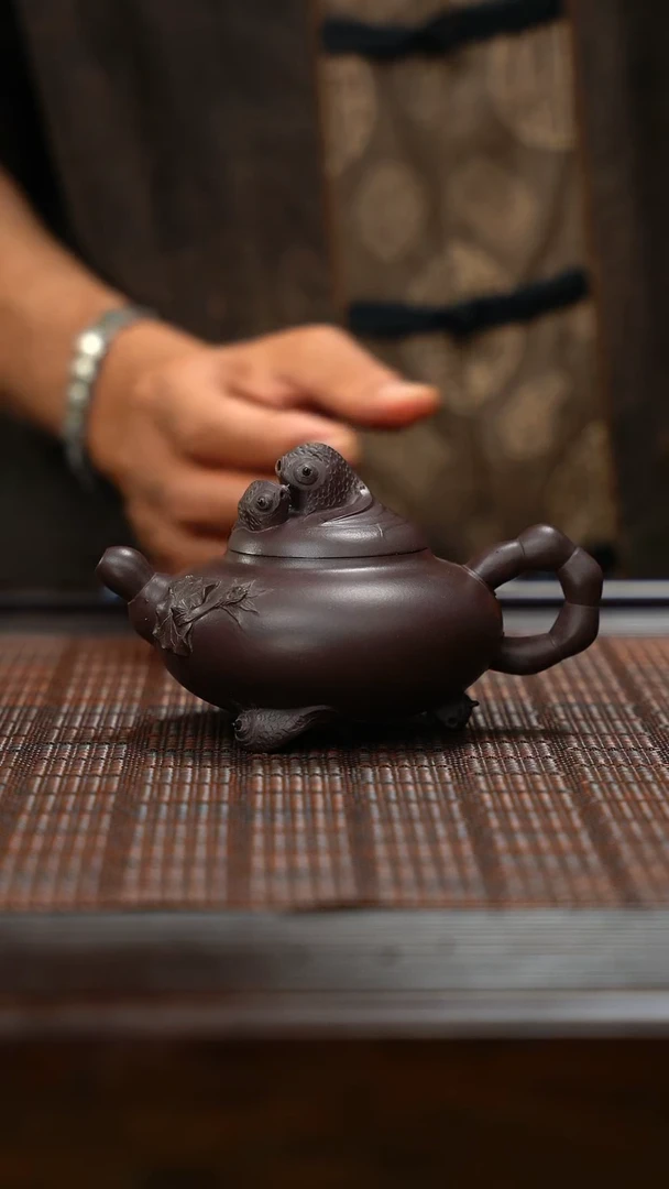【闪购商品】紫砂茶壶五鱼壶  大