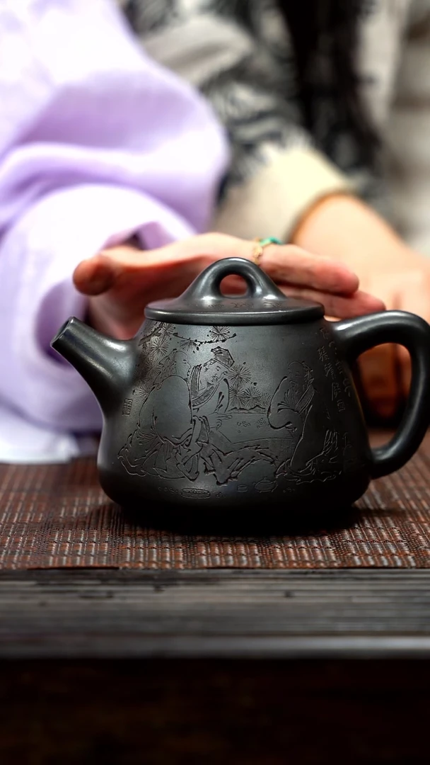 【闪购商品】紫砂茶壶龙潭乌泥 高瓢