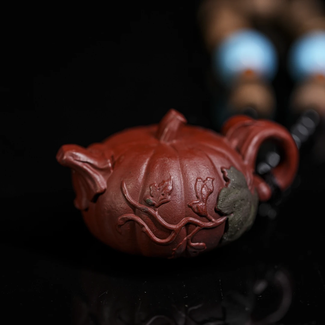 紫砂朱泥南瓜手把件