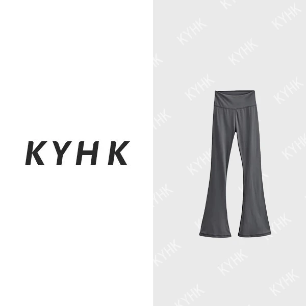 KYHK裸感高弹高腰提臀喇叭瑜伽裤230929