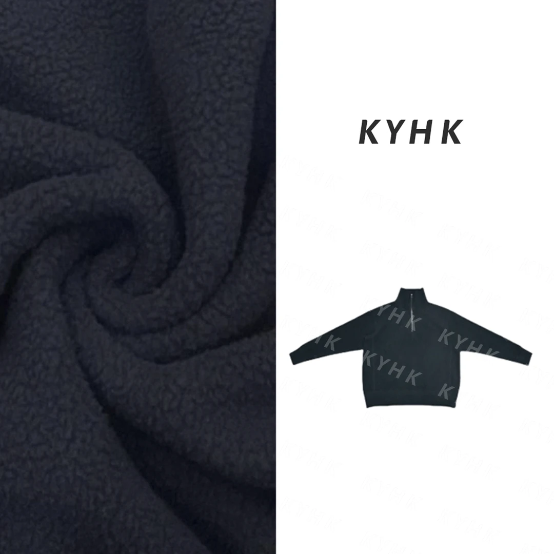 KYHK休闲简约风半拉链高领颗粒卫衣240901