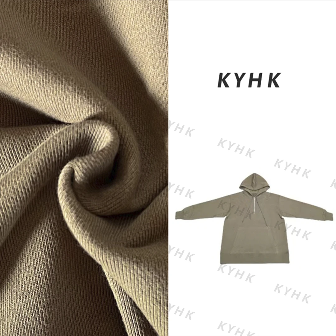 KYHK套头抽绳廓形半拉链连帽卫衣241058