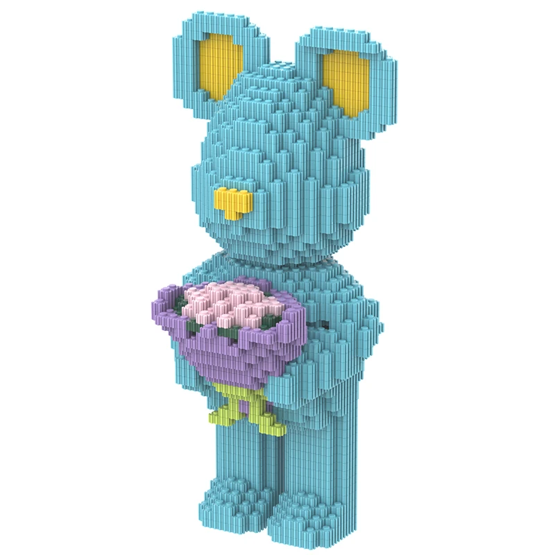 情侣组合串联积木玩具益智积木拼图拼搭8mm颗粒电视摆件客厅摆件