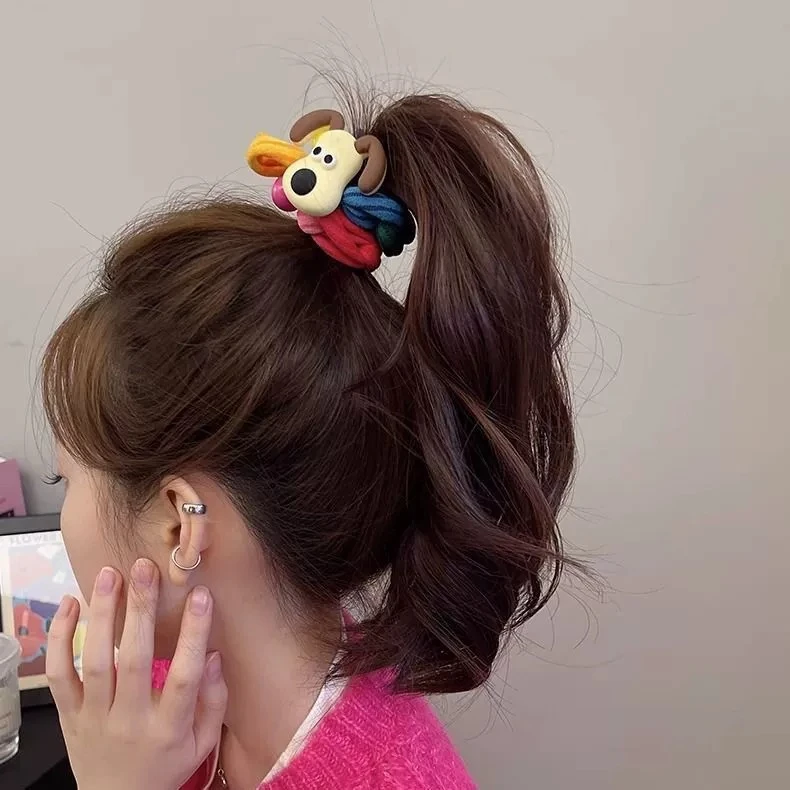 东大门卡通新款大肠发圈高弹力发饰发绳女扎头不伤发头绳发圈