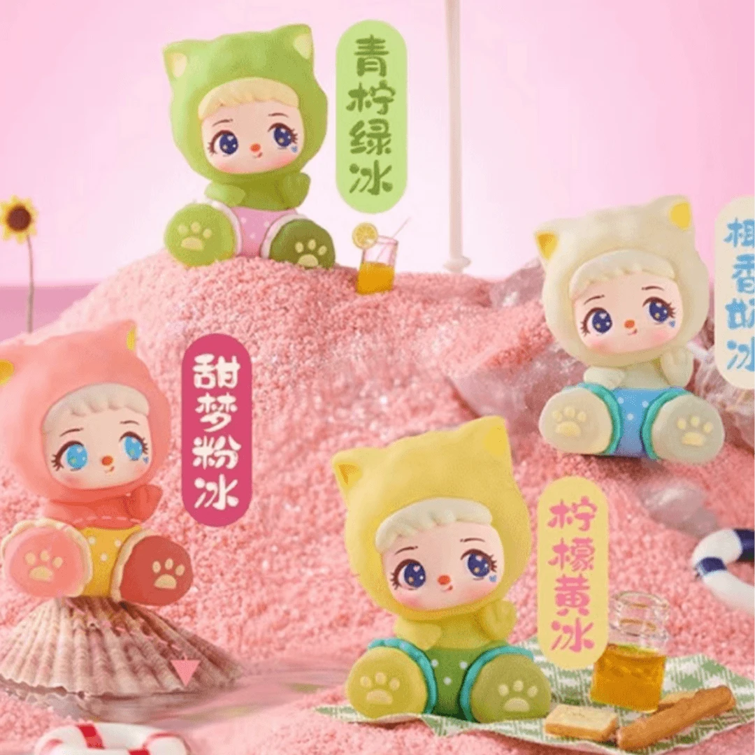 【拆盒】莉拉招财喵夏日款式潮玩盲盒代拆夏系列