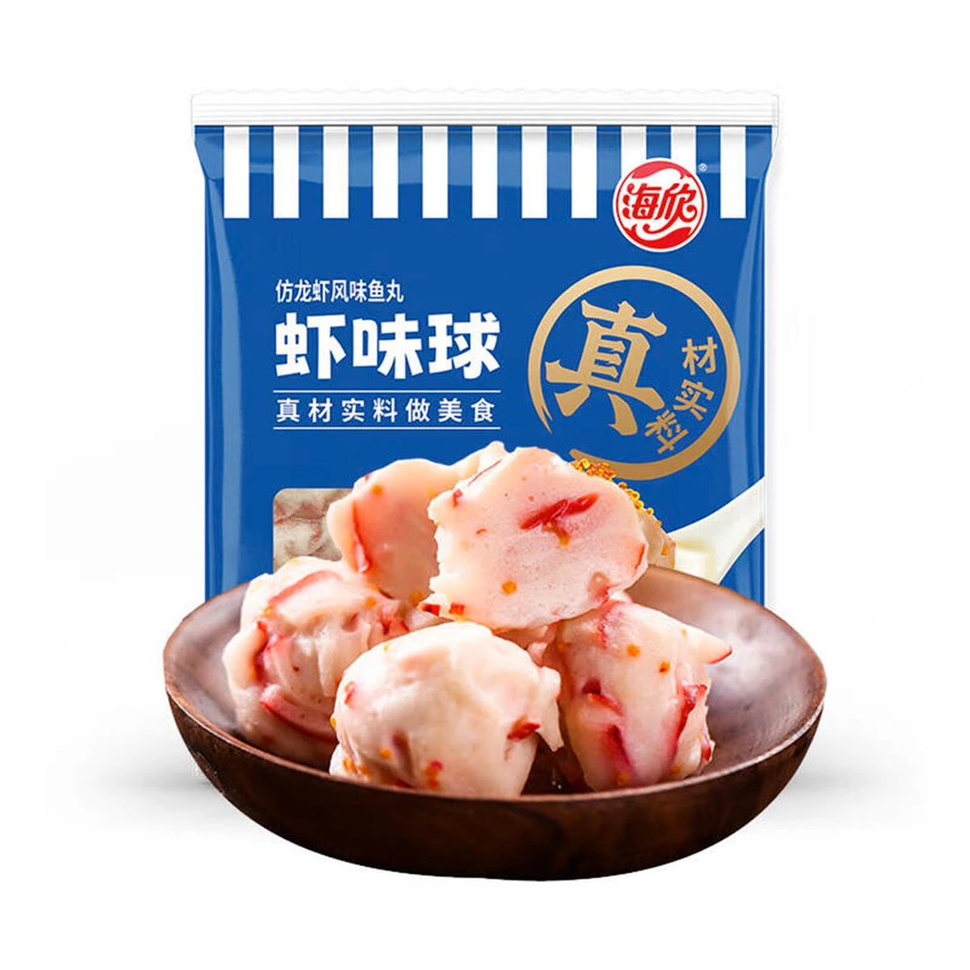 顺丰包邮（24年12月到期）虾味球仿龙虾风味鱼丸320g五包