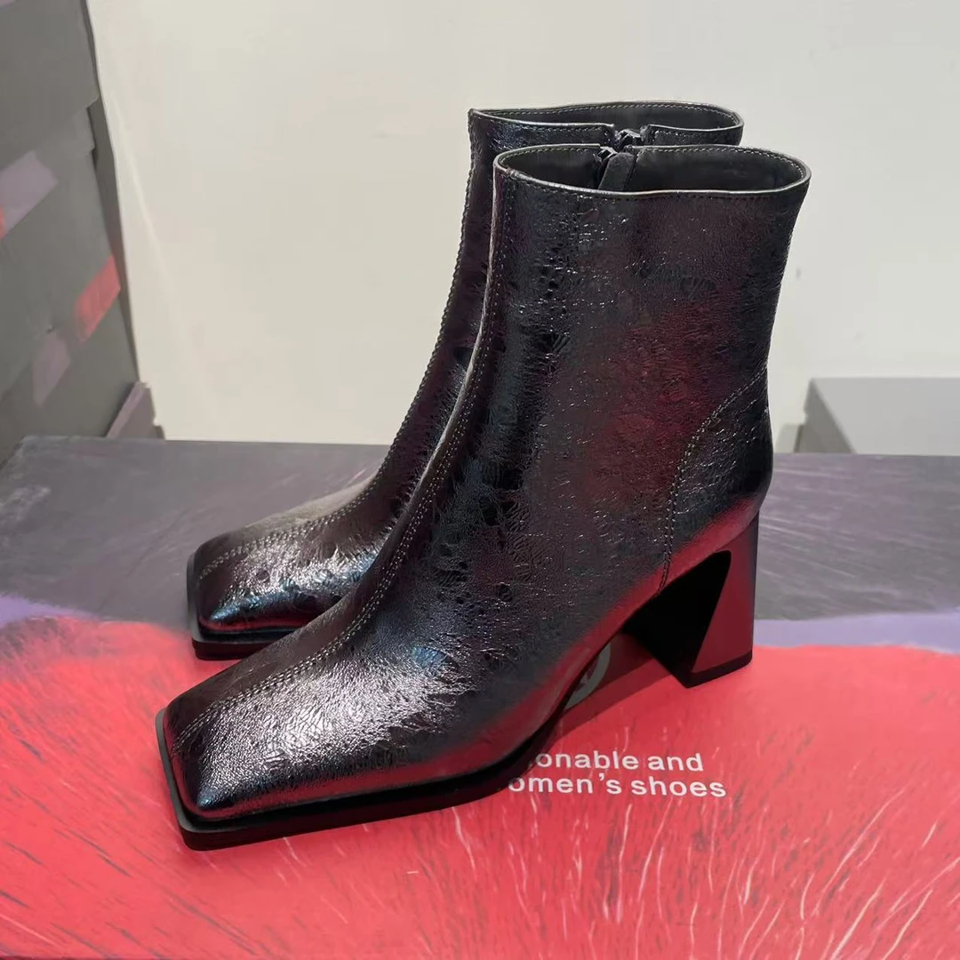 DJ时尚短靴-A3720银色