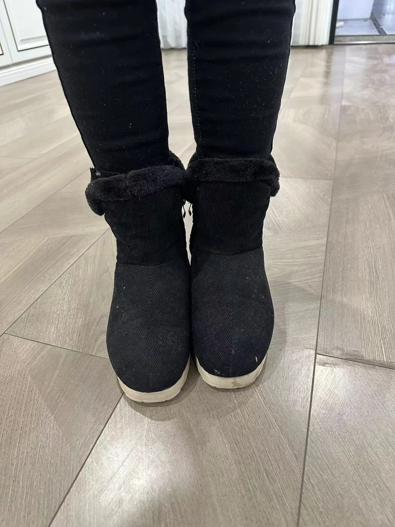 女士休闲中筒棉靴百搭高帮一双包邮