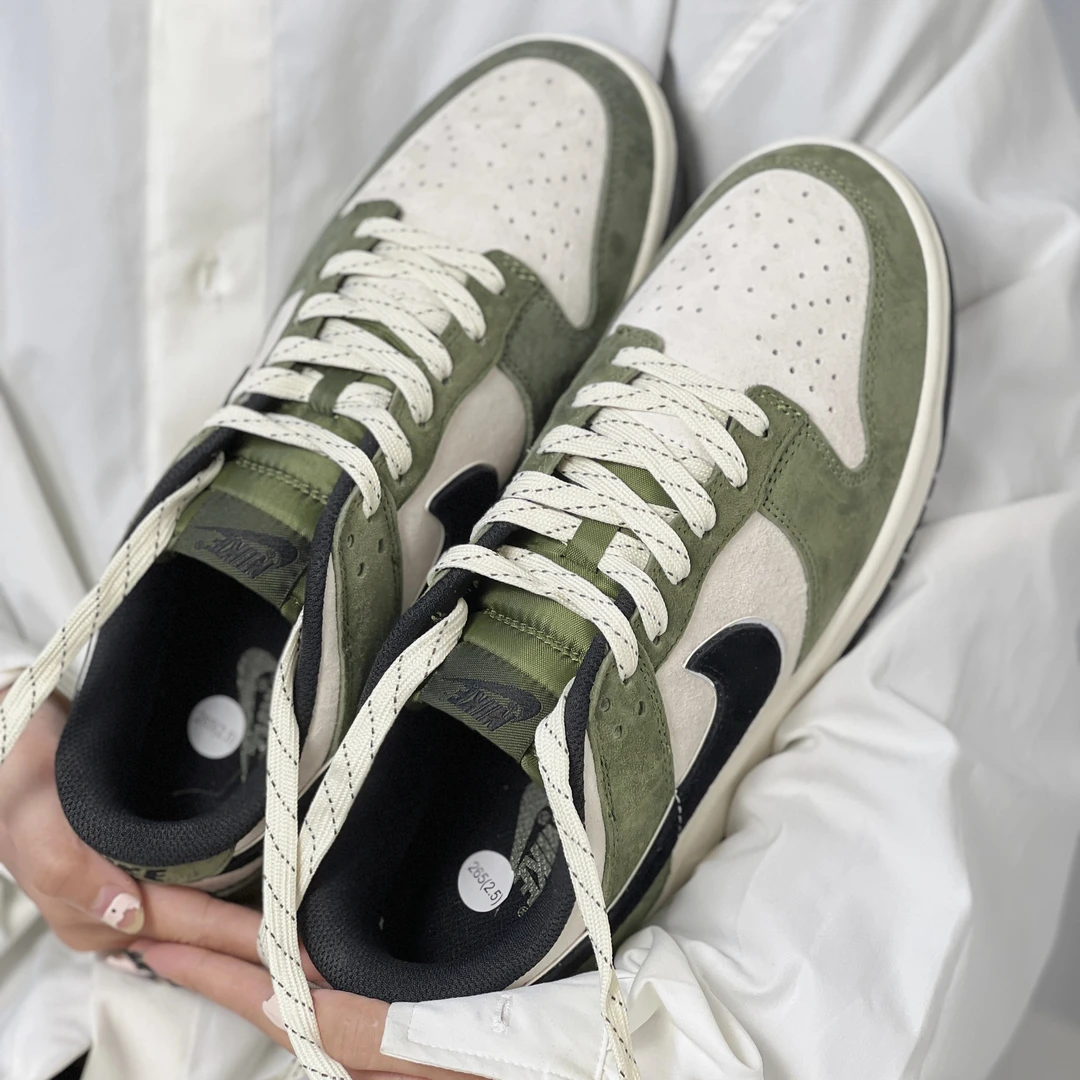 Nike/耐克Dunk Low 时尚百搭情侣绿色复古低帮高帮【定制球鞋】