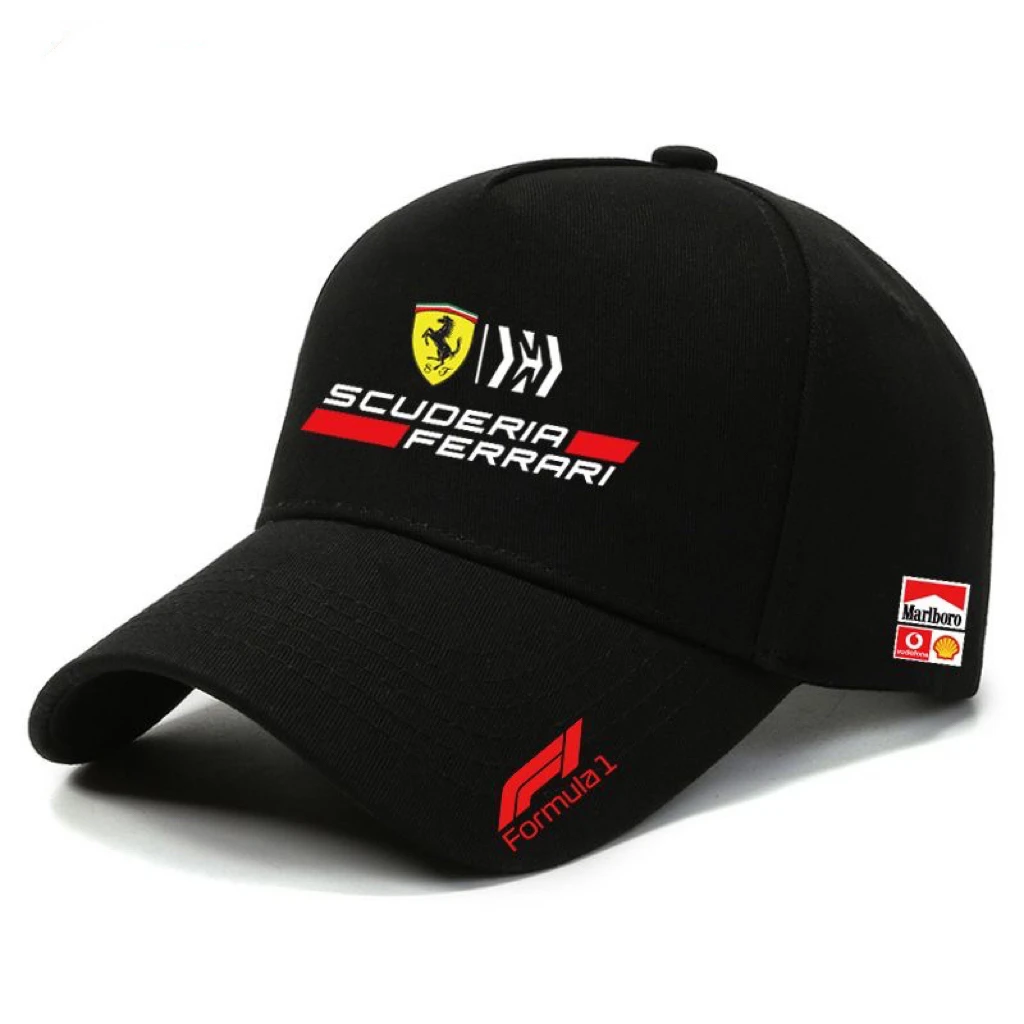 法拉利F1车队Ferrari男女赛车迷爱好者个性帽子棒球帽潮流遮阳帽