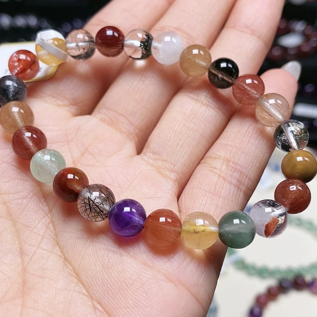水晶手串未镶嵌多宝