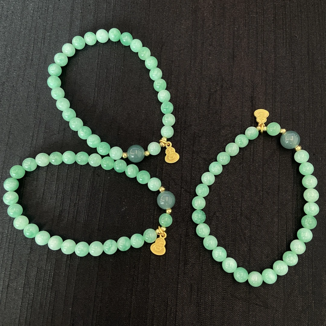 蓝水翡翠手串6m+*（多样性发一个）224