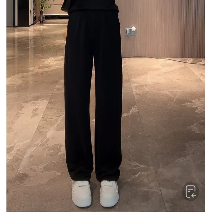 宿慕香蕉瘦版阔腿裤女夏季薄款直筒休闲裤宽松显瘦洋气小个子981