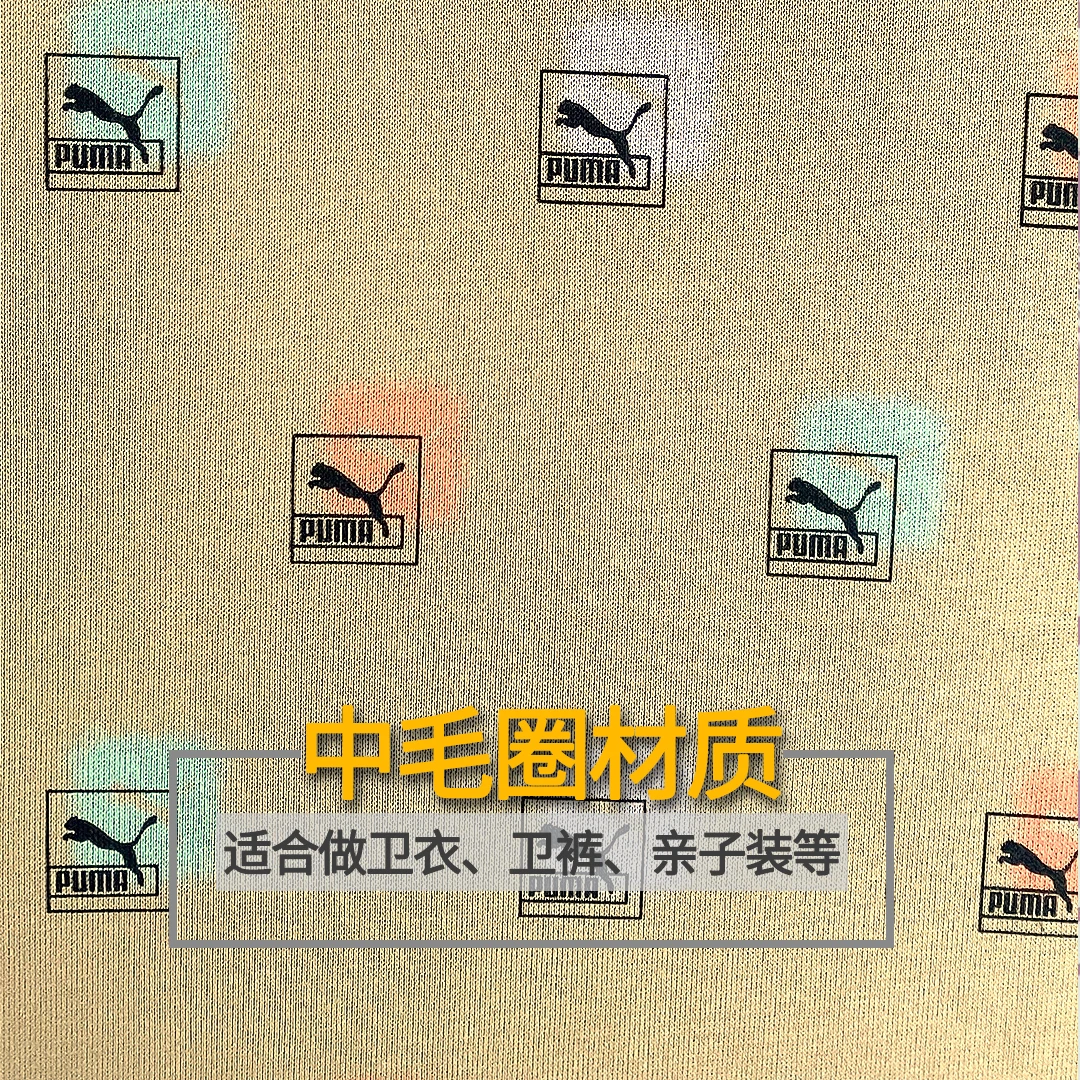 标马中毛圈布料纯棉春秋成人透气卫衣卫裤简约时尚秋衣秋裤布头块