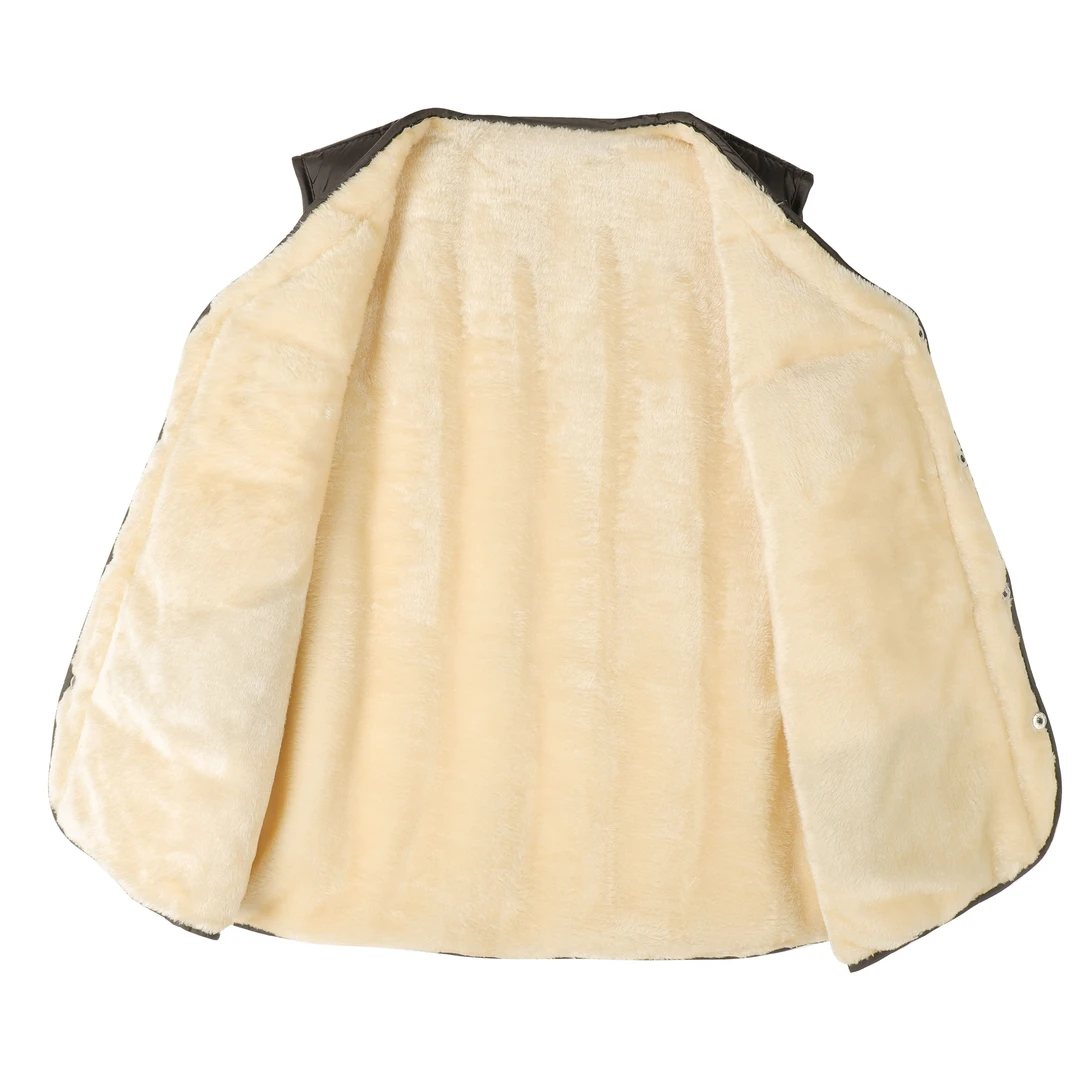 黑色保暖加绒马甲老年人加厚马甲男款畅哥马甲男款爆款2025新款