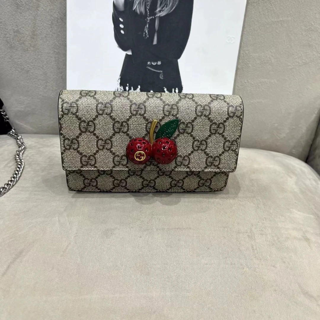 95新 GUCCI/古驰 樱桃单肩斜跨包