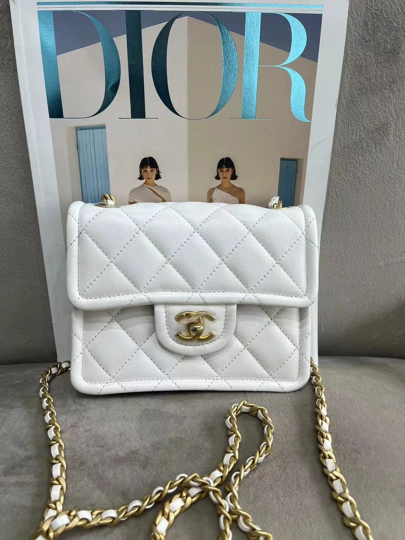 99新 Chanel/香奈儿 小号豆腐包单肩斜跨包