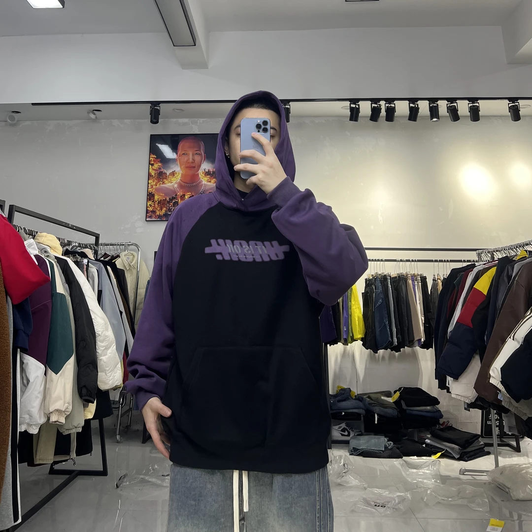 2053秋冬加绒加厚连帽卫衣男女同款套头卫衣