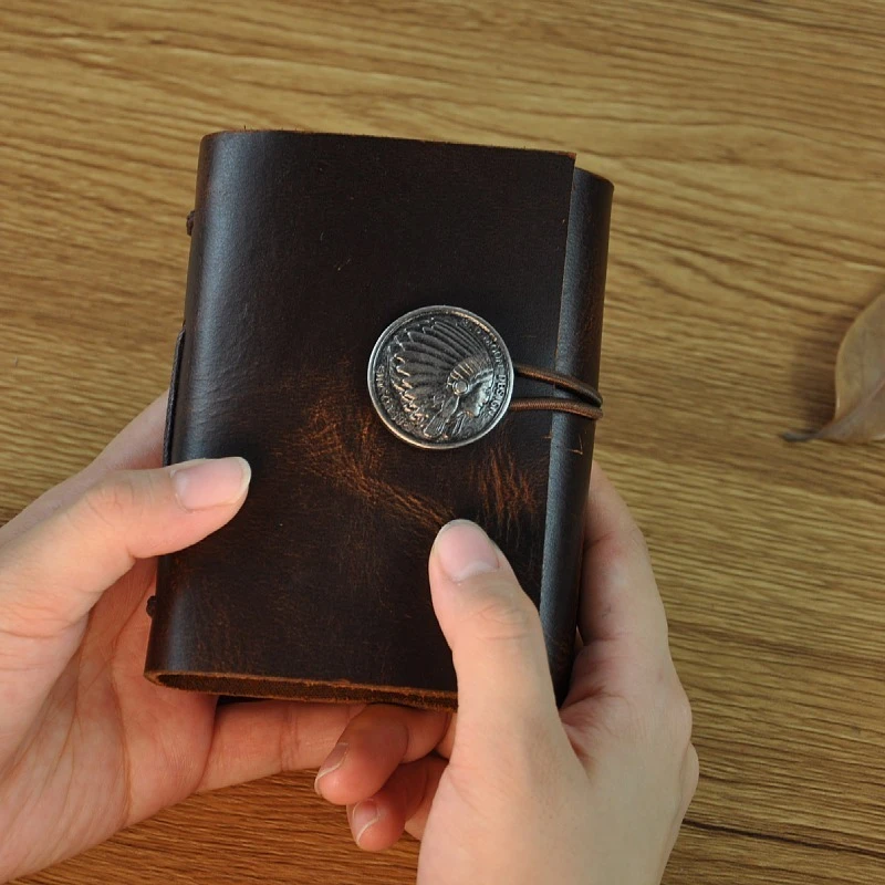 a7真皮口袋本原创牛皮手工日记可爱手帐复古小笔记本潮精致便携