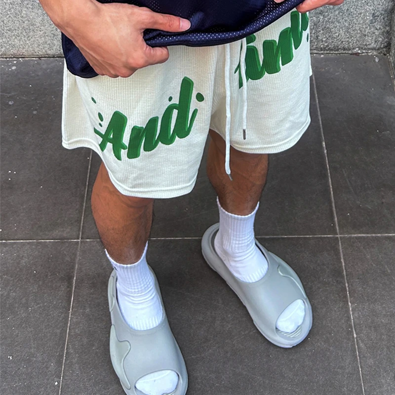 andtime美式训练短裤三四分裤宽松速干透气健身球裤不过膝男短裤