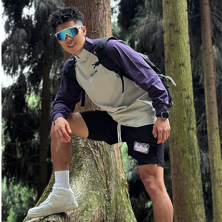 andtime城市运动防晒吸湿排汗篮球健身跑步基础训练服速干长袖T恤