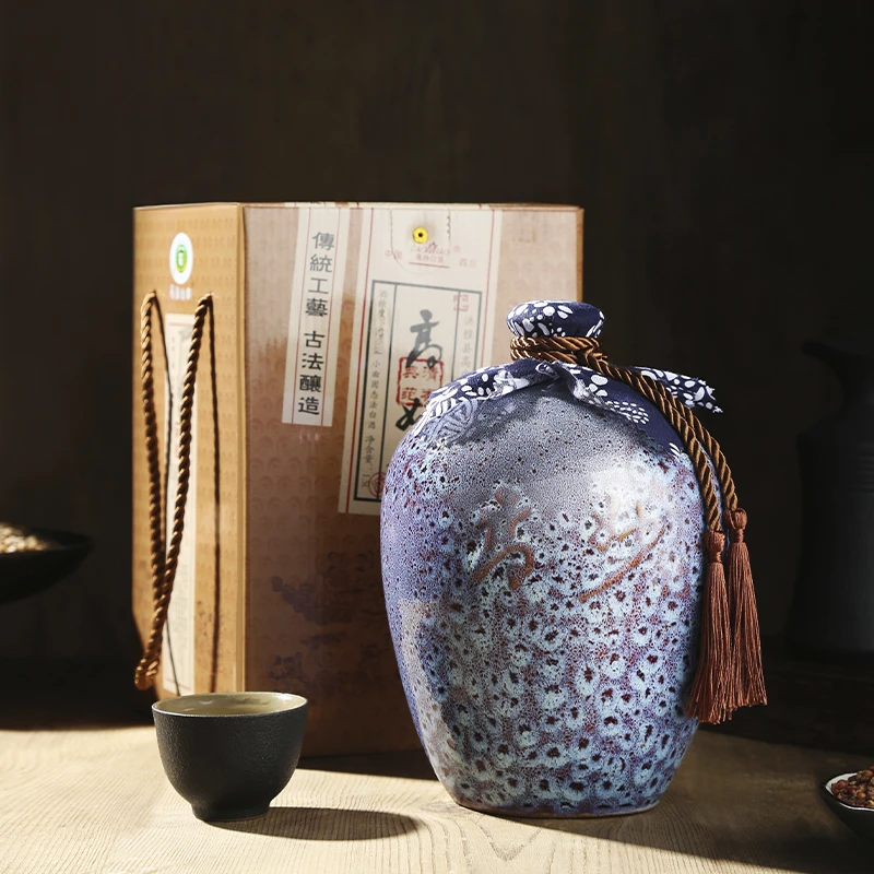 高妙高庙白酒花坛纯粮食高粱清香型坛装原浆陈酿老窖52度1500ml