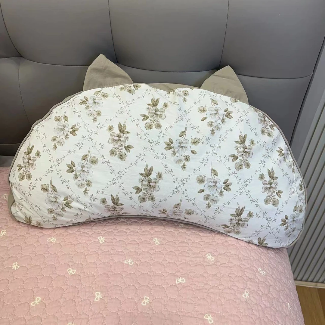 【甜荞猫肚枕】甜荞填充纯手工立体剪裁纯棉磨毛碎花荞麦壳猫肚枕