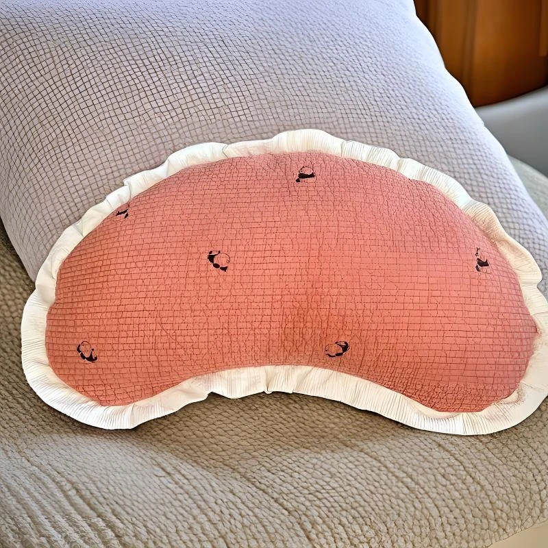 【影恩】高端南韩绗缝纯棉肌理布刺绣枕头纯植物枕头多用枕荞麦枕头