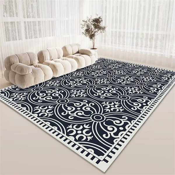 复古法式客厅地毯现代简约百搭耐脏茶几毯高级感卧室书房毯可机洗