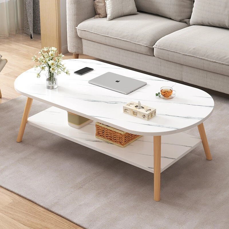 龙谋家用客厅茶几台阳台落地桌子出租房椭圆飘窗桌房间简约小桌子