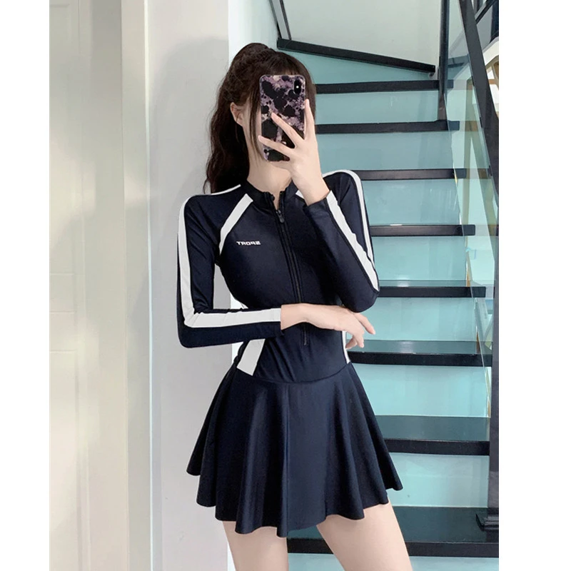 泳衣大奶牛身材泳装学生泳衣泳衣女款中学生女生游泳服装温泉泳衣