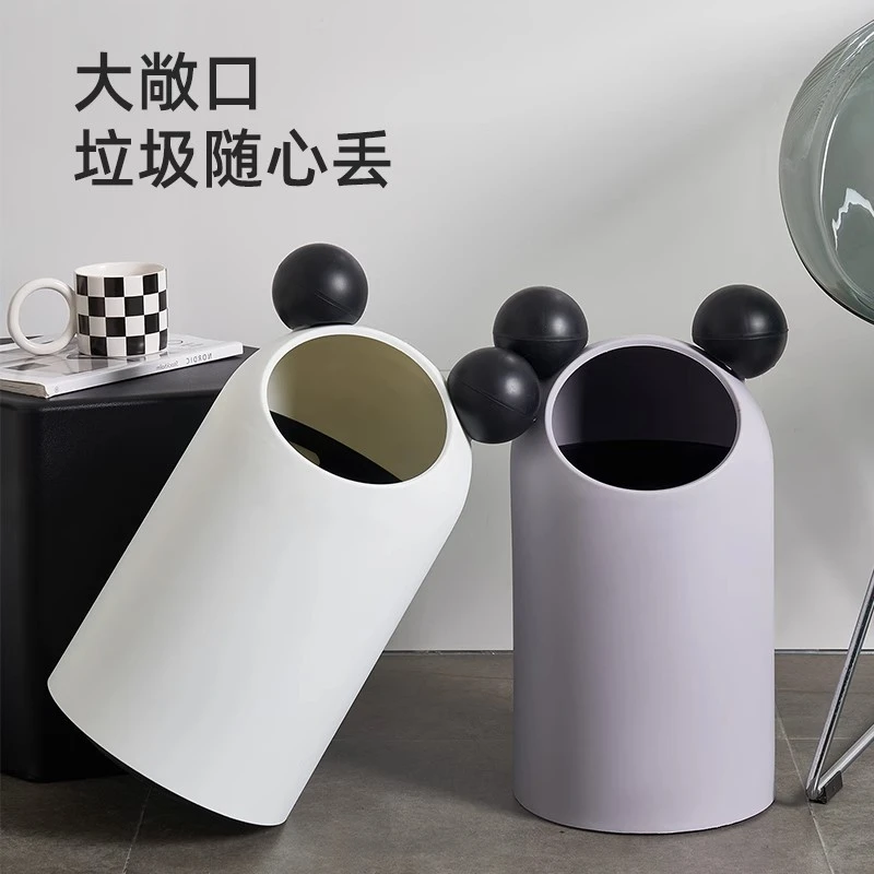 创意垃圾桶可爱家用大号卡通米奇厨房卫生间厕所客厅轻奢ins风