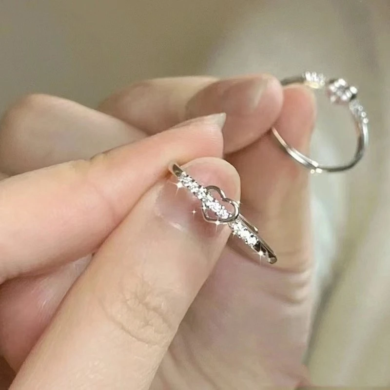 温柔爱心轻奢小众设计感戒指28394