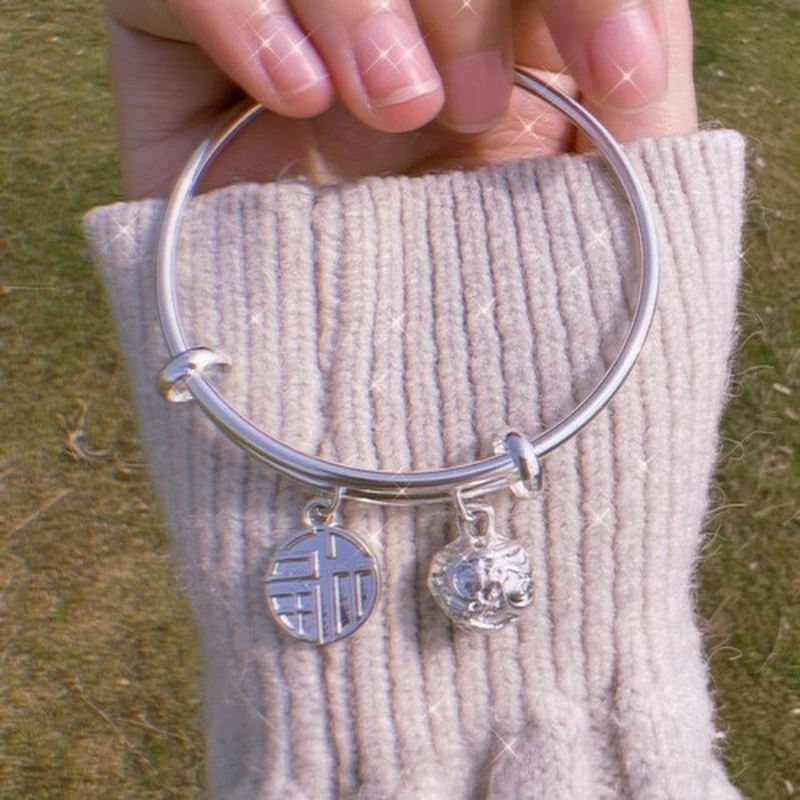 福字铃铛手镯25698