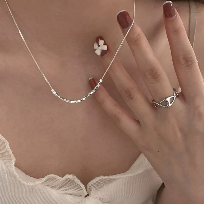 钛钢项链 碎银几两项链轻奢质感28156