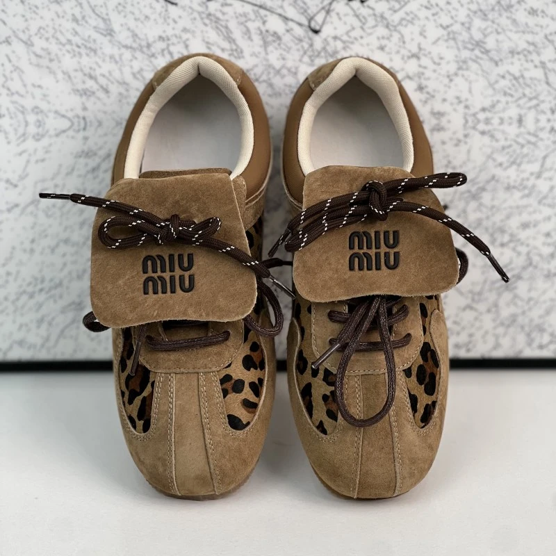 鞋佰度XIEBAIDU2024秋季新款真皮豹纹百搭女鞋厚底潮流时尚休闲鞋